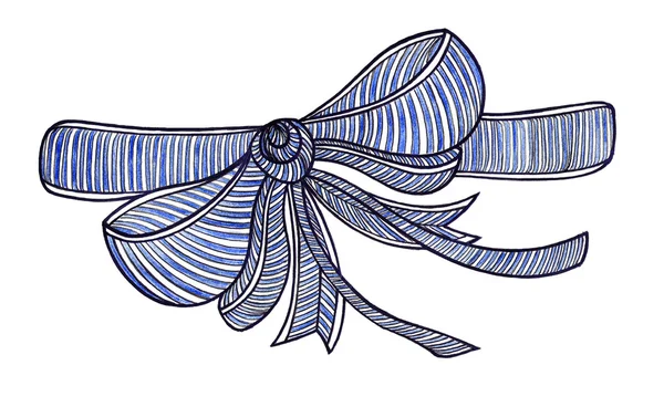 Arc graphique. Dessin de crayons de couleur. Bleu — Photo