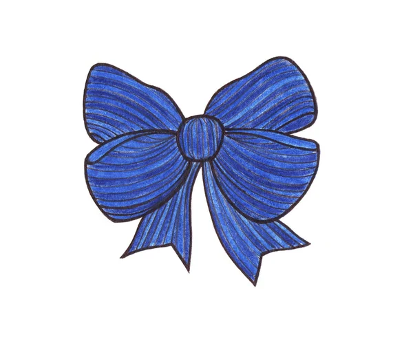 Arc graphique. Dessin de crayons de couleur. Bleu — Photo