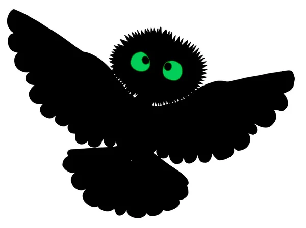 Illustration graphique du hibou volant. Brun — Photo