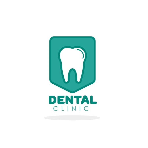 Logotipo de vetor de dentes para clínica odontológica — Vetor de Stock