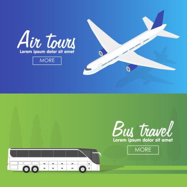 Renkli vektör düz afiş set.