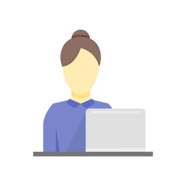 İş kadın çalışma simgesi