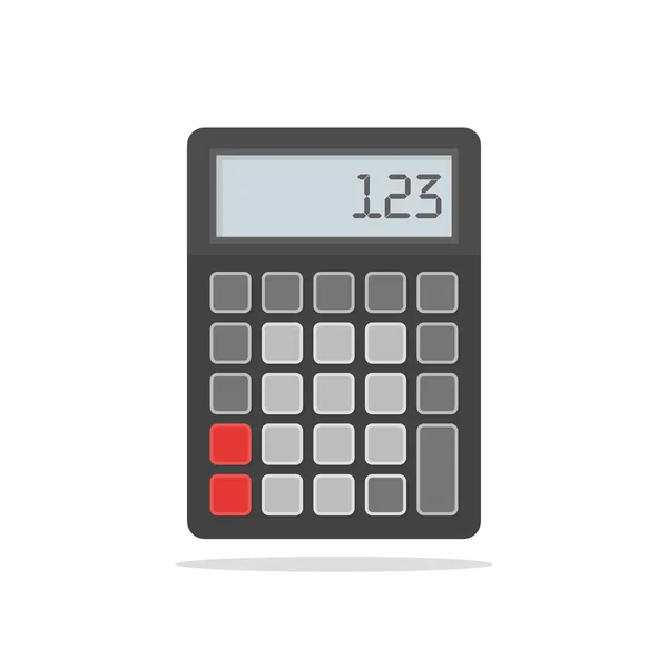 Stock vector Top View of Black Calculator. Illustration on white