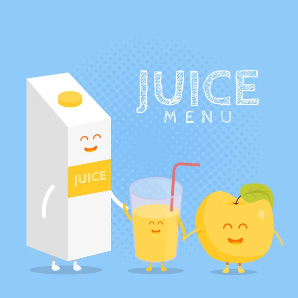 Juice and fresh — Stock Vector © paseven 17847295