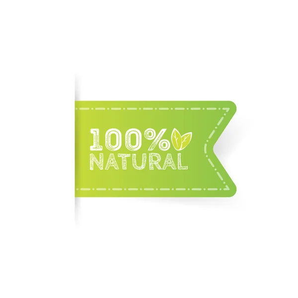 Logo naturalny z liści, produkt naturalny, organiczny, zdrowe jedzenie. — Wektor stockowy