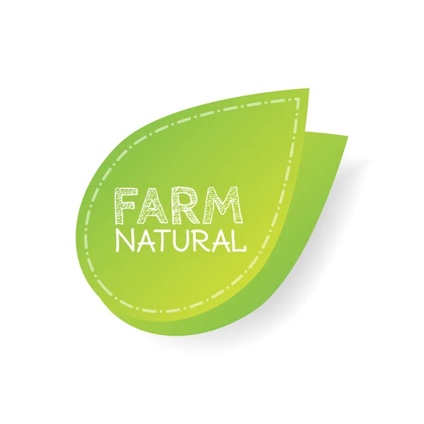 Etiqueta de la granja sobre fondo verde. ilustración vectorial — Stockvector