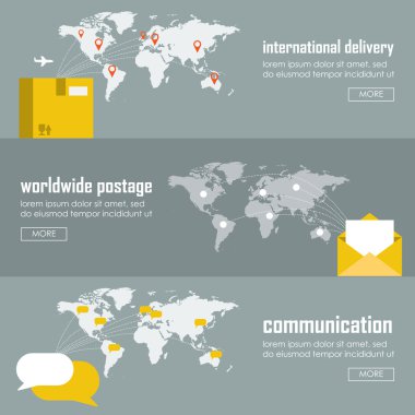 Web vektör çizim Infographic şablon set.