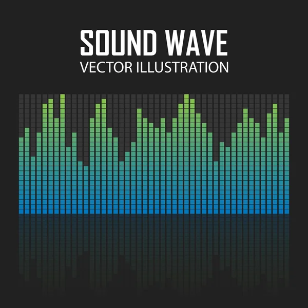 Illustration vectorielle d'un égaliseur de musique bleue — Image vectorielle