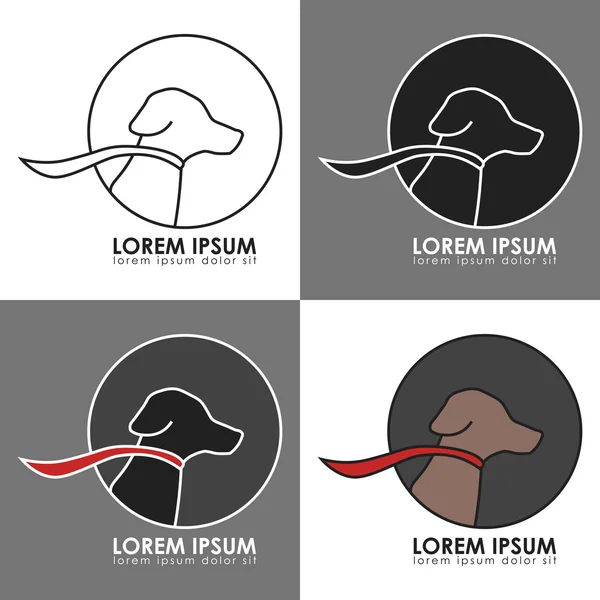 Logo para perros con variaciones de color — Vector de stock