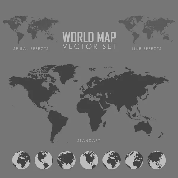 Weltkarte Vektor Illustration — Stockvektor
