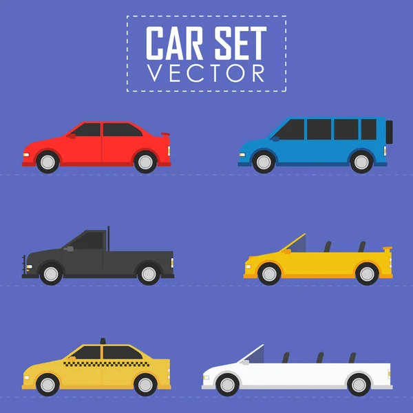 Ensemble de vecteurs de voiture — Image vectorielle