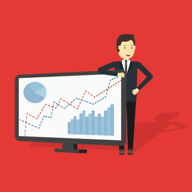 İşadamı sunulması vektör