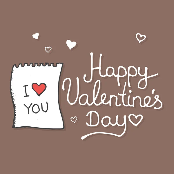 Valentines ručně kreslenou čmáranice a prvky návrhu — Stockový vektor
