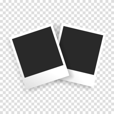 Fotoğraf çerçevesi şeffaf bir arka plan üzerinde