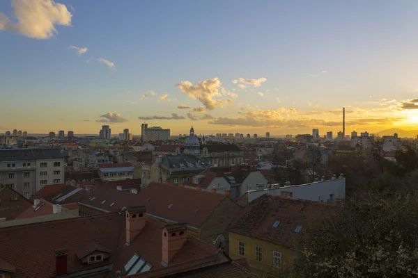 Bir Zagrep şehir manzarası — Stok fotoğraf