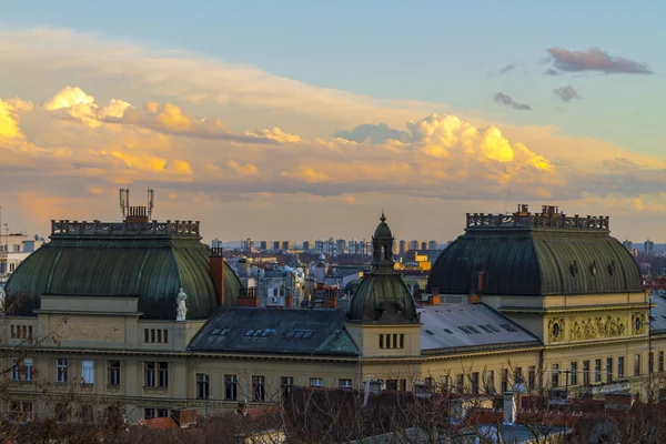 Skyline de uma cidade de Zagreb — Fotografia de Stock