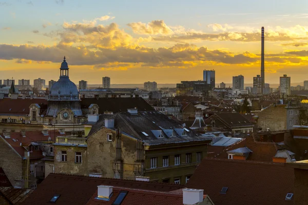 Skyline d'une ville de Zagreb — Photo