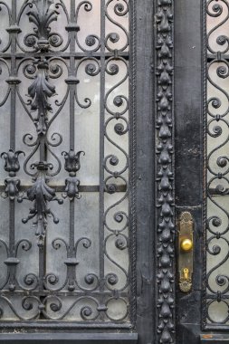     Vintage kapı doku, topuzu ve kolu 