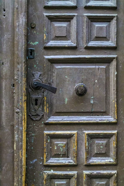 Vintage door texture,knob and handle — Stock Photo, Image