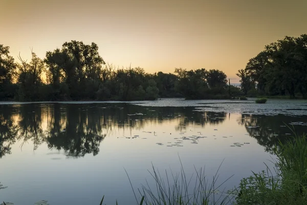 Lake scene at sunrise