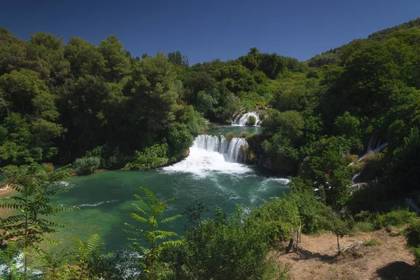 Vízesés a Krka Nemzeti park, Horvátország — Stock Fotó