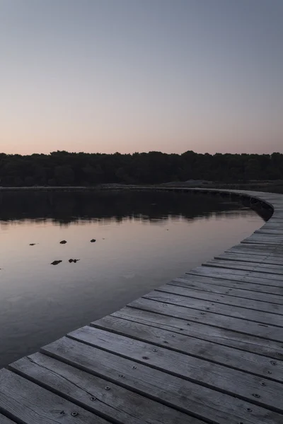 Paysage marin au coucher du soleil — Photo