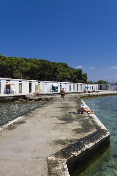 크로아티아의 해변 오두막 — 스톡 사진