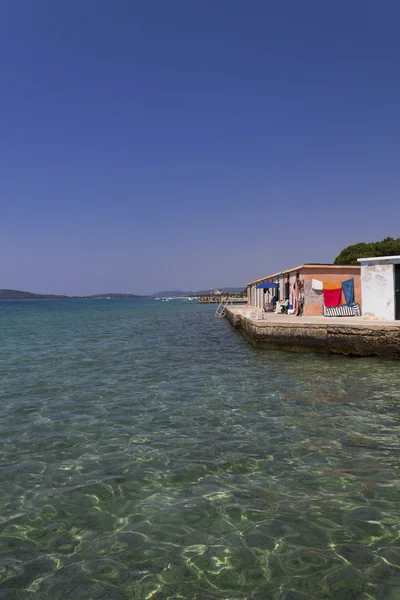 クロアチアのビーチ小屋 — ストック写真