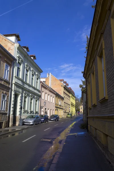 Zagreb gamla byggnader och street — Stockfoto