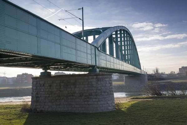 Pont sur la rivière Sava à Zagreb — Photo
