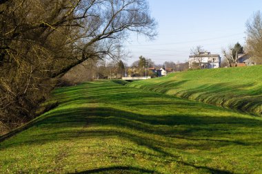Göl Jarun Zagreb'de yakınındaki küçük dere