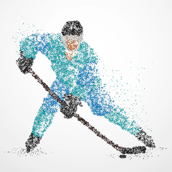 Abstracción, hockey, hielo, disco — Vector de stock