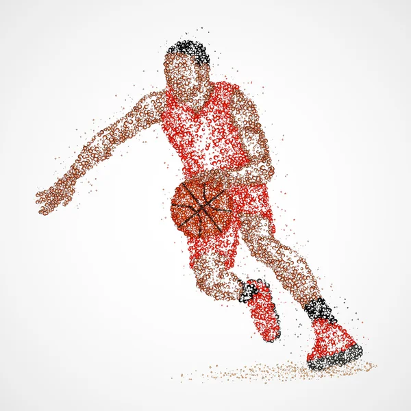 Abstract, basketbal, atleet — Stockvector