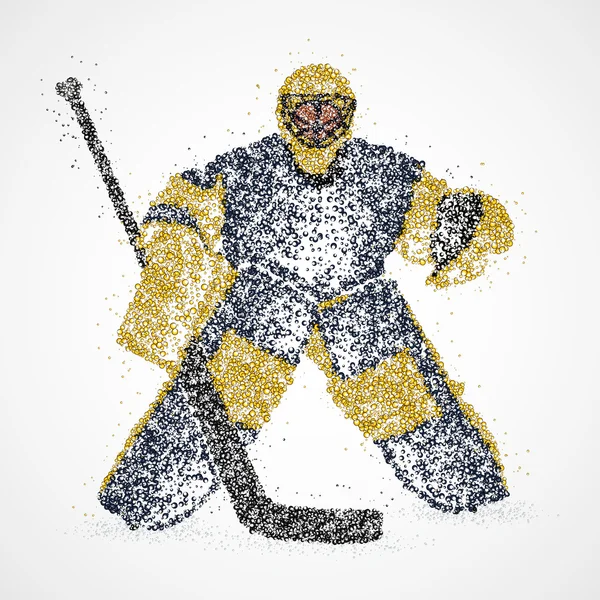 Goalie, abstraction, hockey — Stock Vector