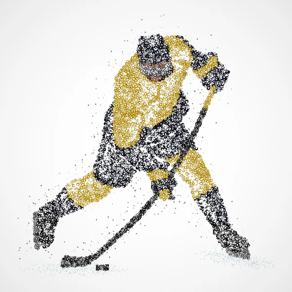 Abstraction, hockey, ice, puck — Stock Vector