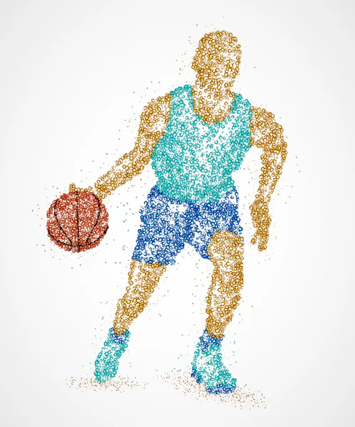 Abstracto, baloncesto, atleta — Vector de stock