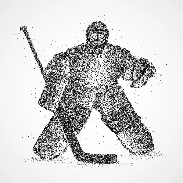 Målvakt, abstraktion, hockey — Stockfoto