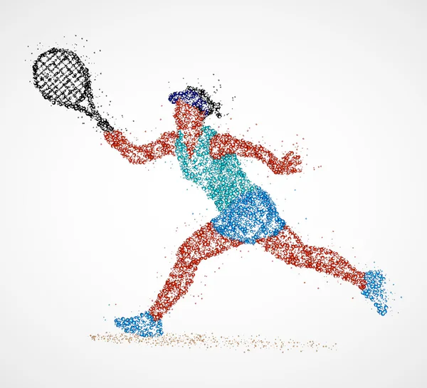 Tennis, abstract, player — Stock Vector