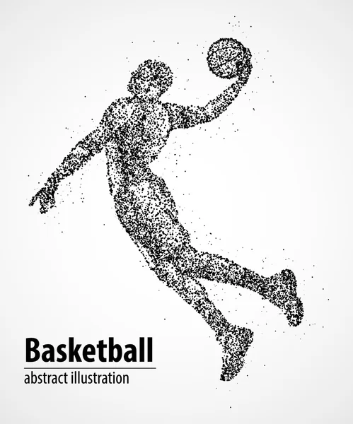 Abstrakt, basket, idrottsman nen — Stock vektor