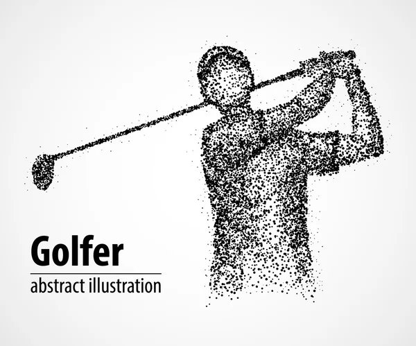 Abstrakt, golfspelare, idrottsman nen — Stock vektor