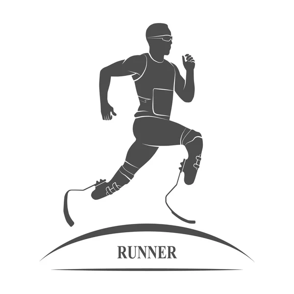 Lekkoatleta biegacz ikona — Zdjęcie stockowe