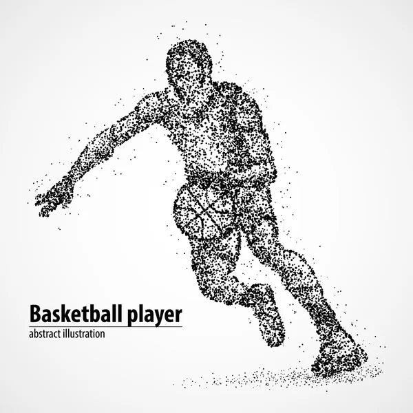 Abstracto, baloncesto, atleta — Vector de stock