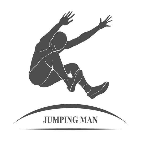 남자, 긴 점프 — 스톡 사진