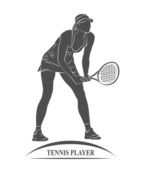 Joueur de tennis, silhouette — Photo