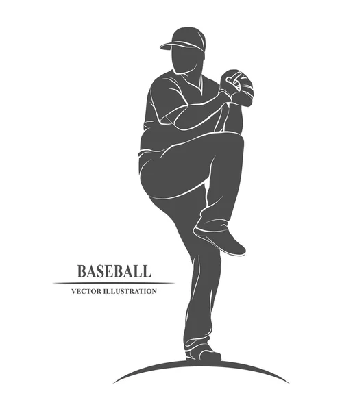 Giocatori di baseball sport — Vettoriale Stock