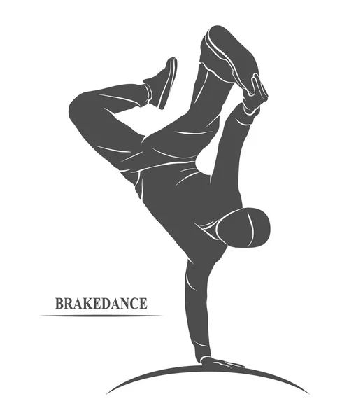 Breakdance sylwetka człowieka — Zdjęcie stockowe