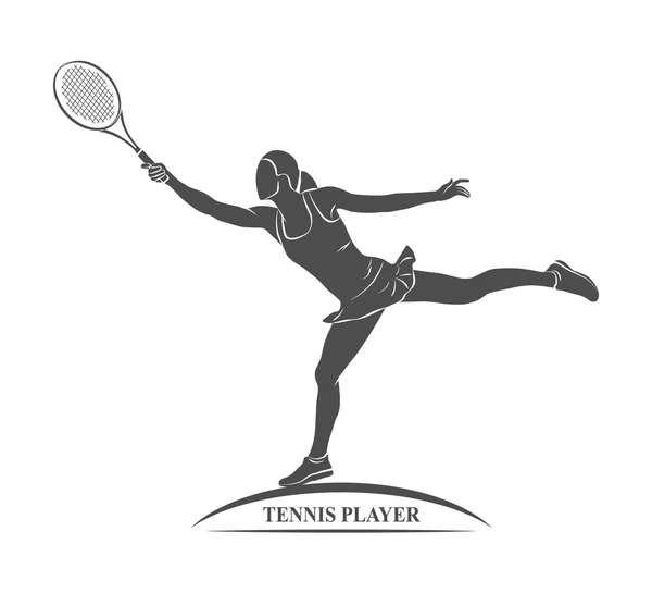 Tenista, silhueta — Fotografia de Stock