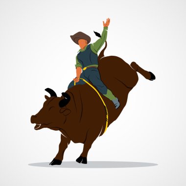 Rodeo boğaya binmek