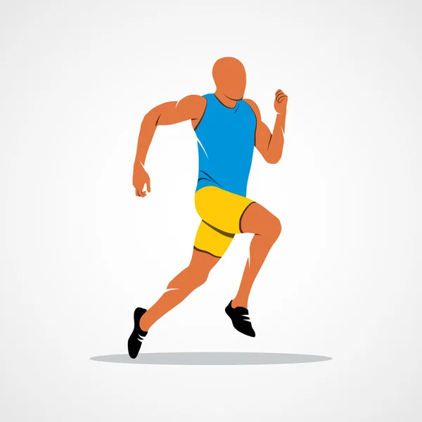 Futás, sprinter, sportoló — Stock Vector