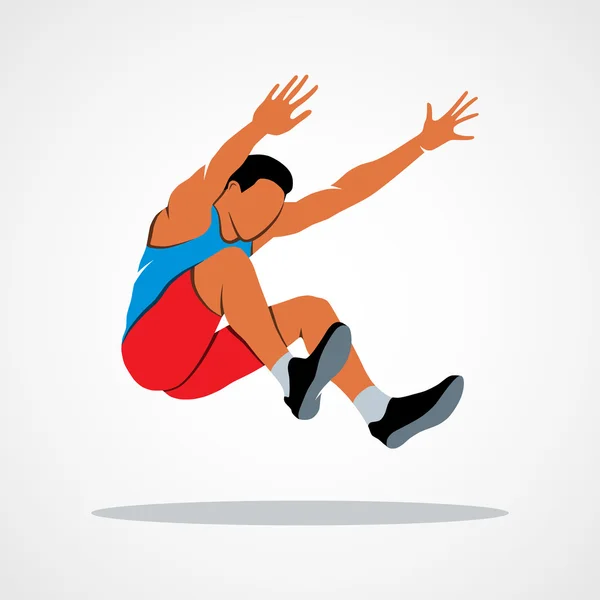 Long jump trajectory — Stock Photo, Image